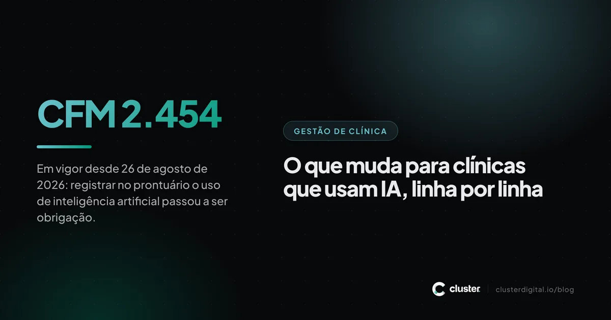 Arte com o número CFM 2.454 em destaque e a informação de que a resolução vale desde 26 de agosto de 2026.